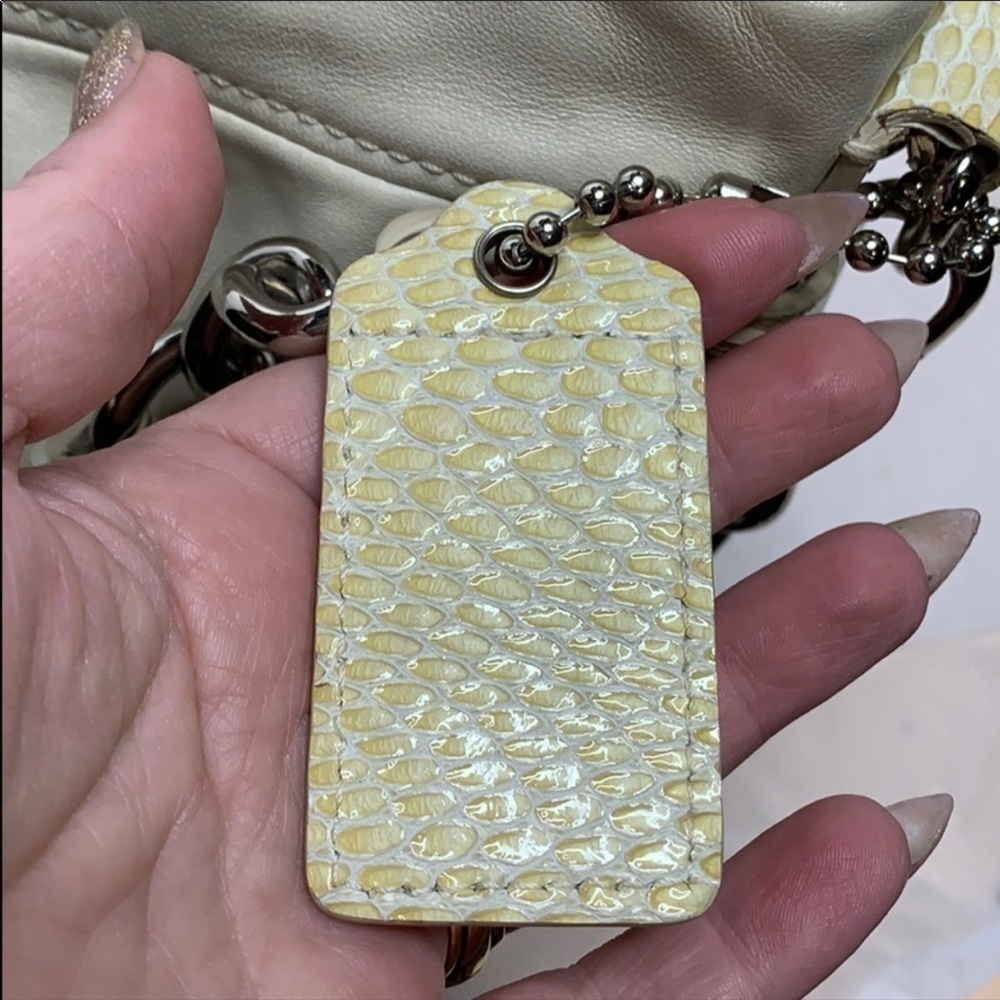 COACH BROOKE LEATHER  BAG WHITE #14820 - Picture 7 of 10